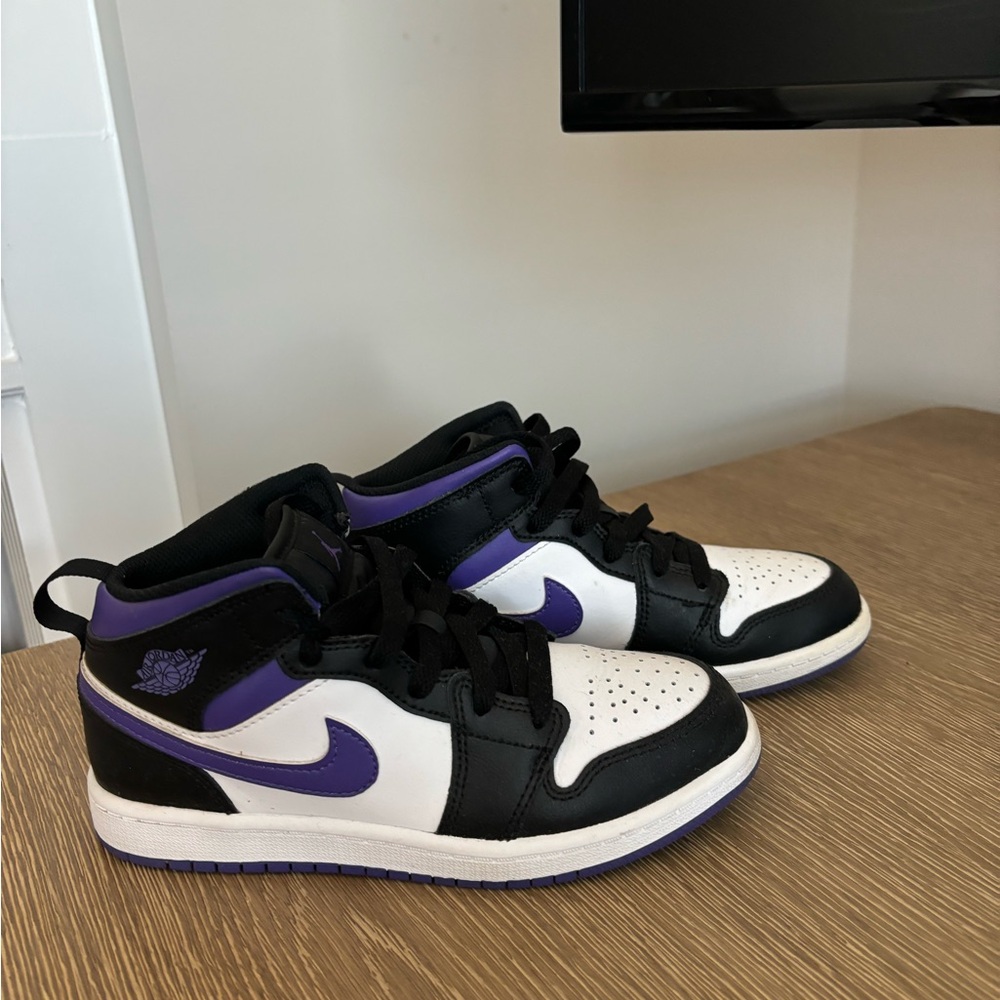 Nike Air Jordan 1 Mid PS ‘Dark Iris’ Preschool Sneaker 640734-095Sz Kids Sz